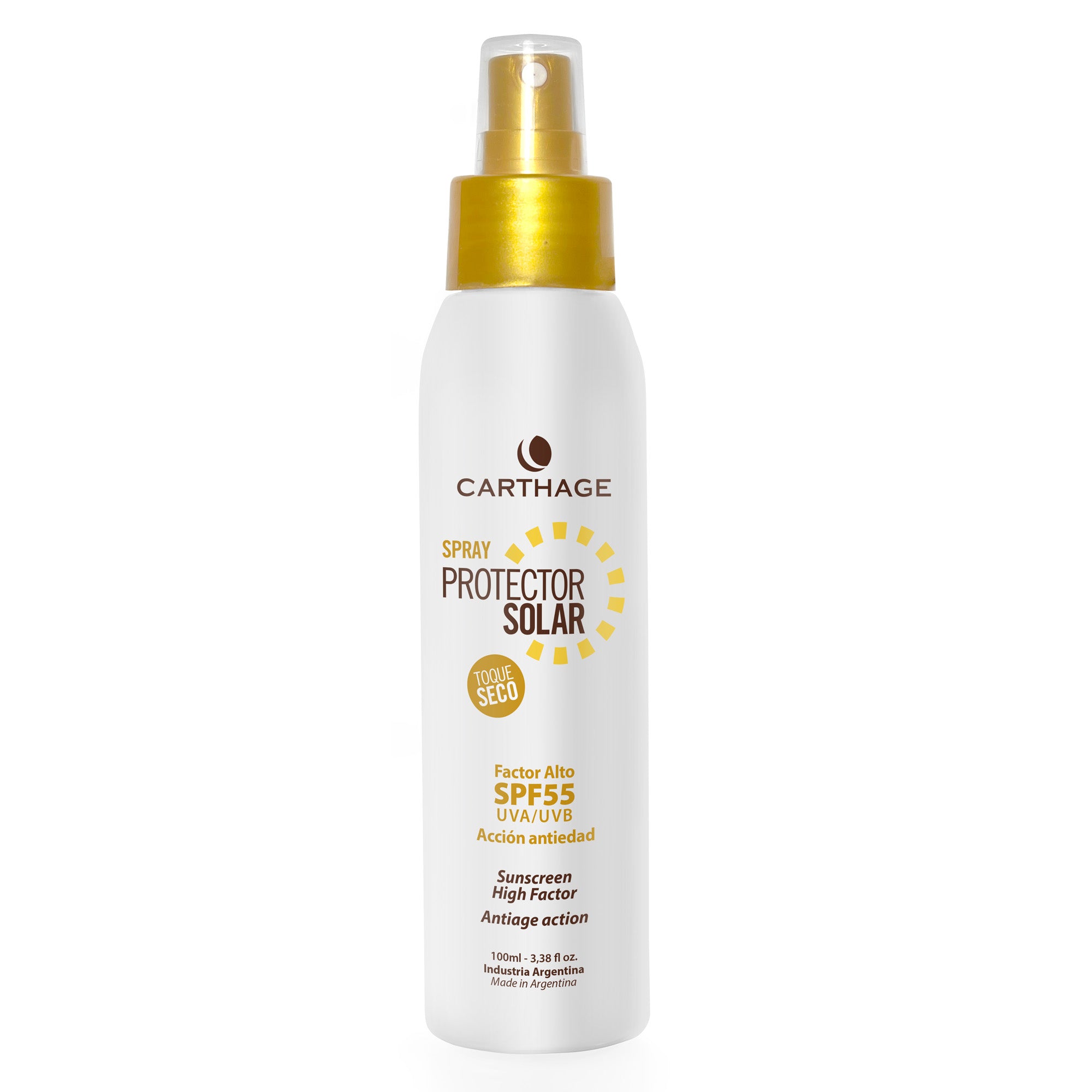 PROTECTOR SPRAY SPF55 TOQUE SECO 100 GRS CARTHAGE