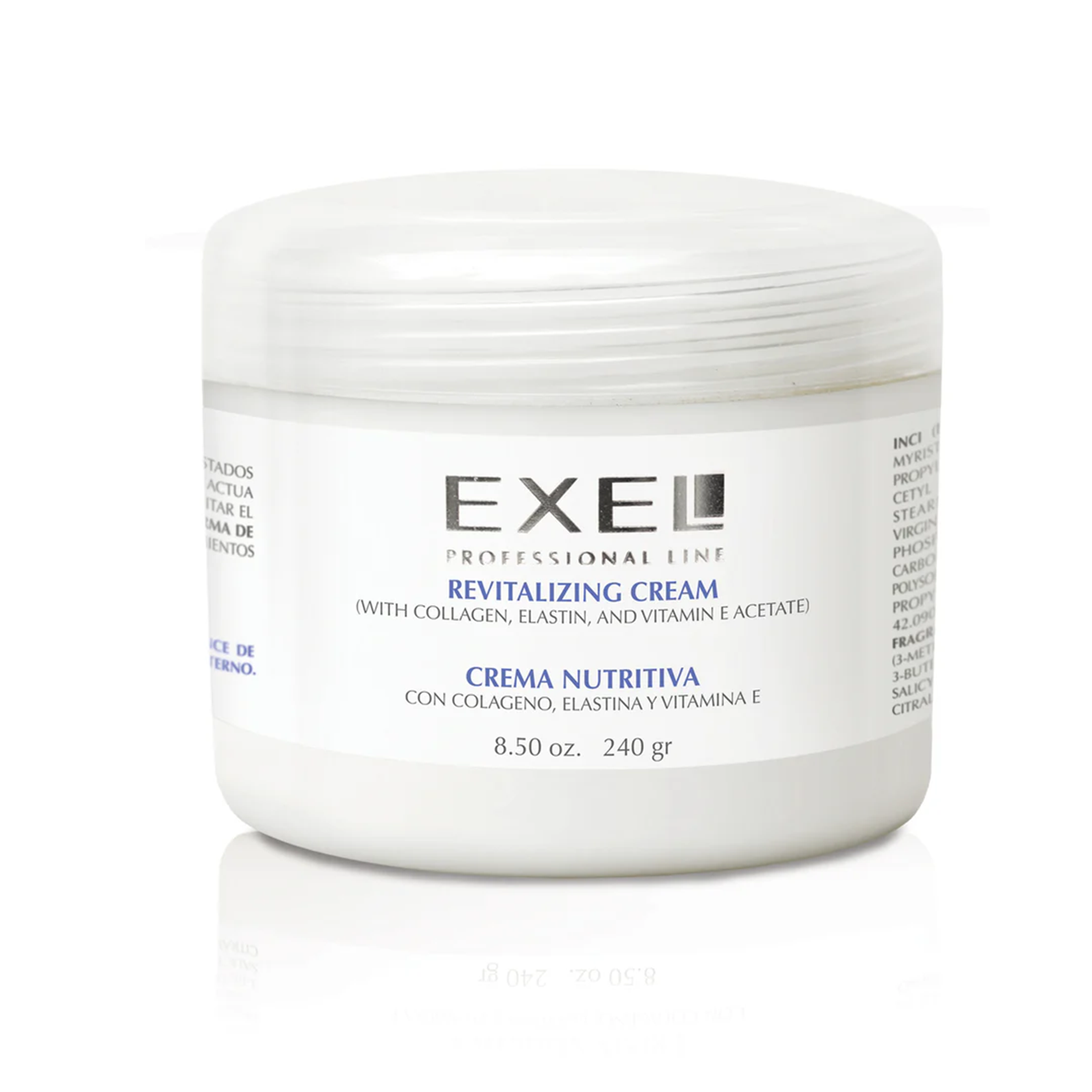 CREMA NUTRITIVA CON COLAGENO, ELASTINA Y VITAMINA E 240 GRS EXEL