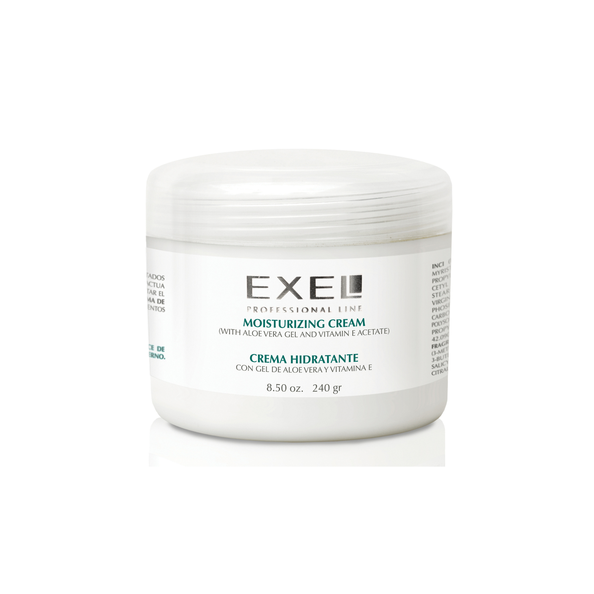 CREMA HIDRATANTE CON GEL DE ALOE VERA Y VITAMINA E 240 GRS EXEL