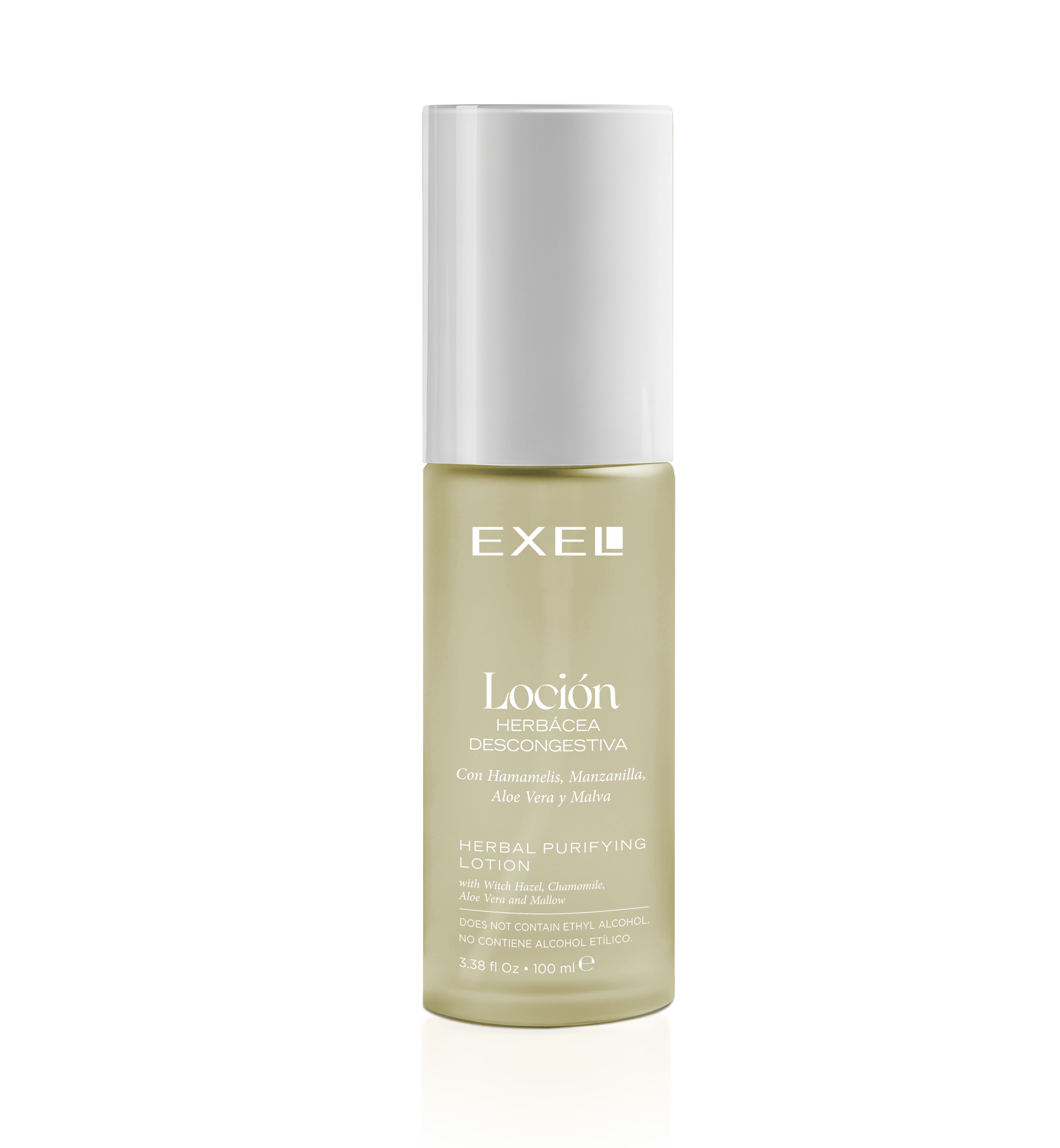 LOCIÓN HERBÁCEA DESCONGESTIVA CON HAMMAMELIS, MANZANILLA, ALOE VERA Y MALVA 100 ML EXEL
