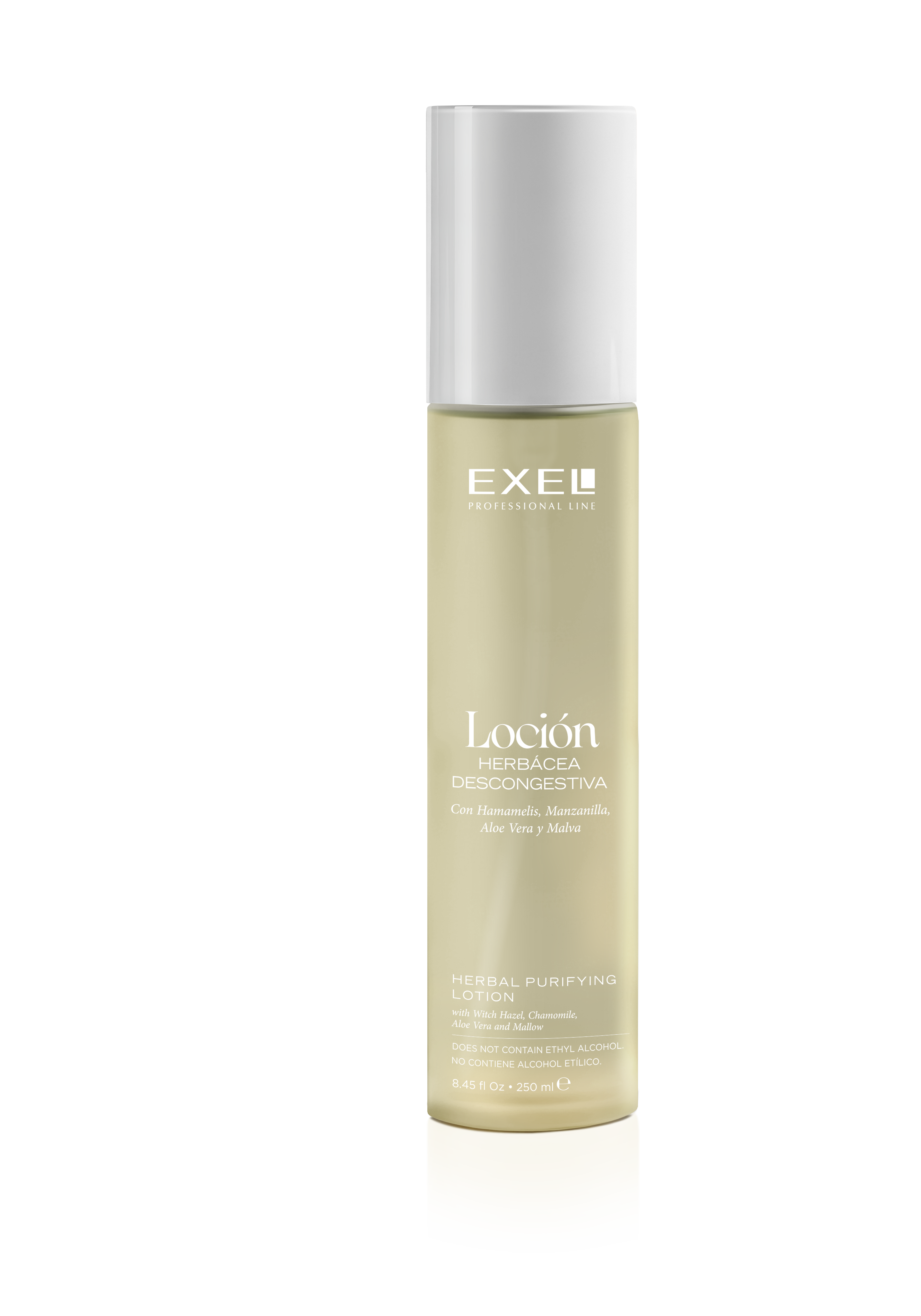 LOCION HERBACEA DESCONGESTIVA CON HAMMAMELIS, MANZANILLA, ALOE VERA Y MALVA 250 ML EXEL