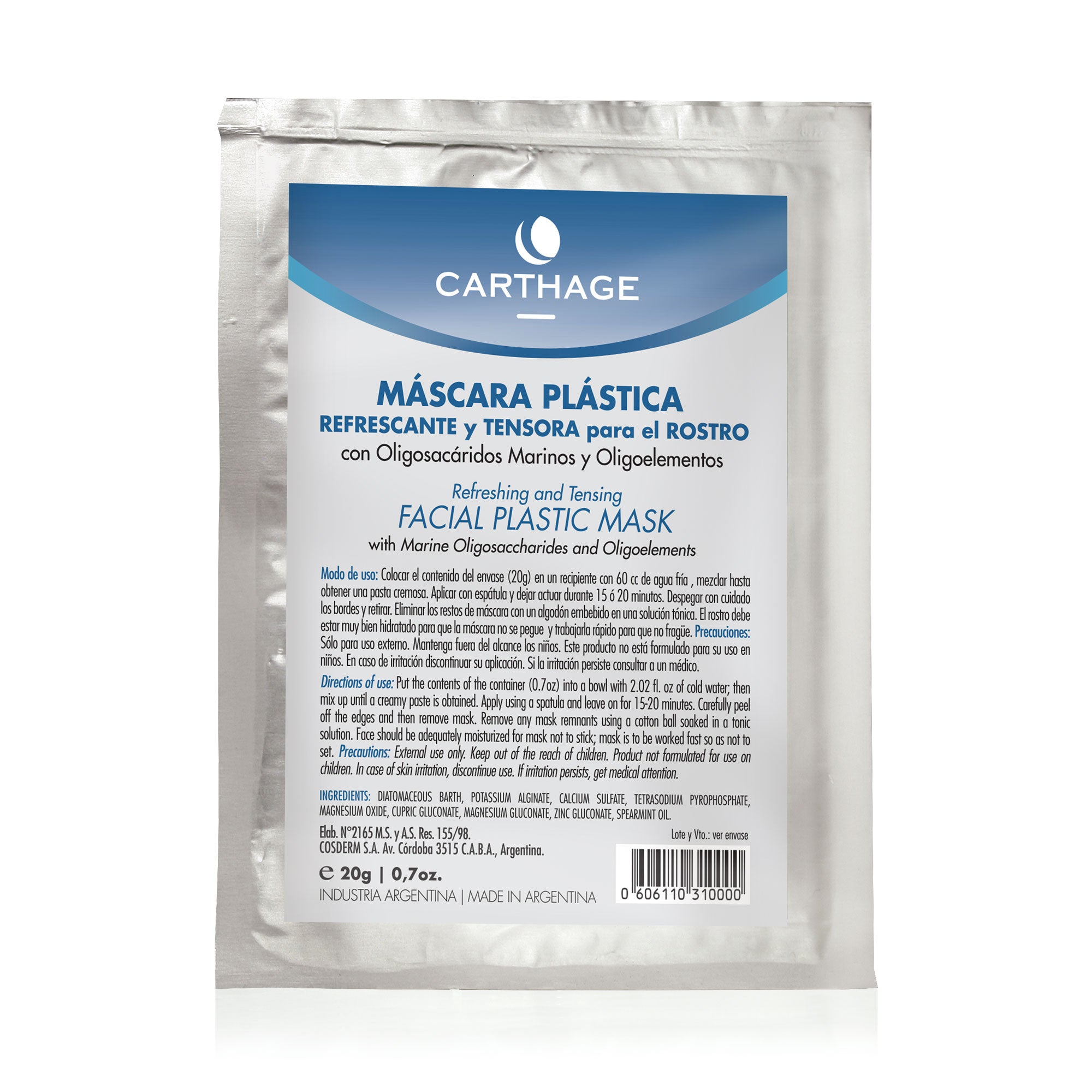 MASCARA PLASTICA X UNIDAD CARTHAGE