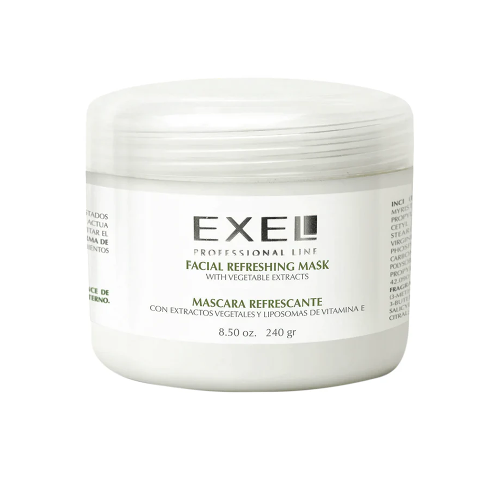 MASCARA REFRESCANTE CON EXT VEGETALES Y LIPOSOMAS DE VIT E 240 GRS EXEL