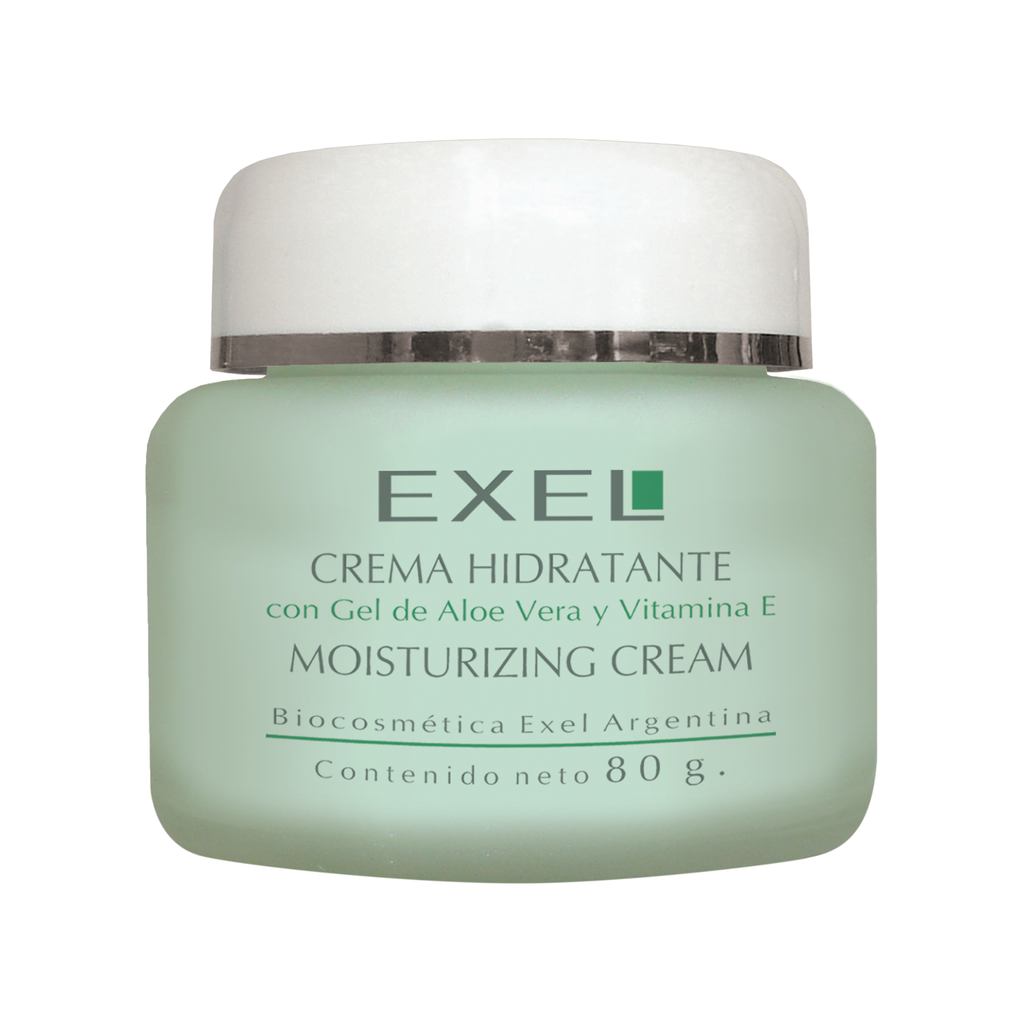 CREMA HIDRATANTE CON GEL DE ALOE VERA Y VITAMINA E 80 GRS EXEL