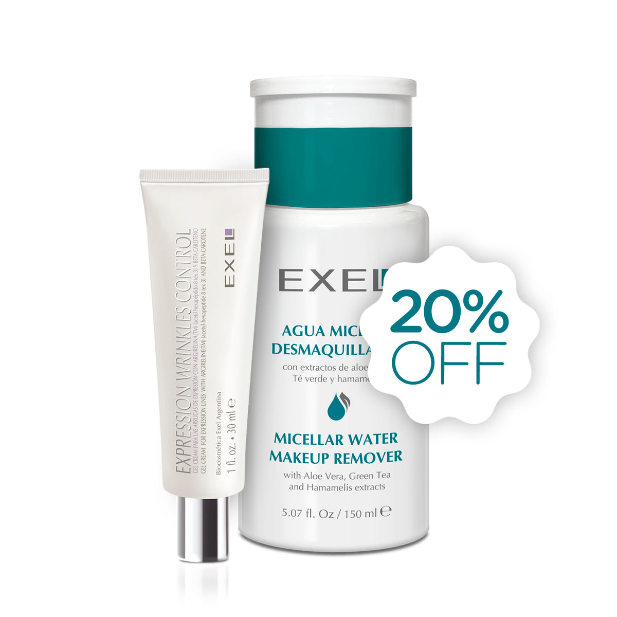 EXPRESSION WRINKLES CONTROL 30 ML + AGUA MICELAR DESMAQUILLANTE 150 ML - EXEL