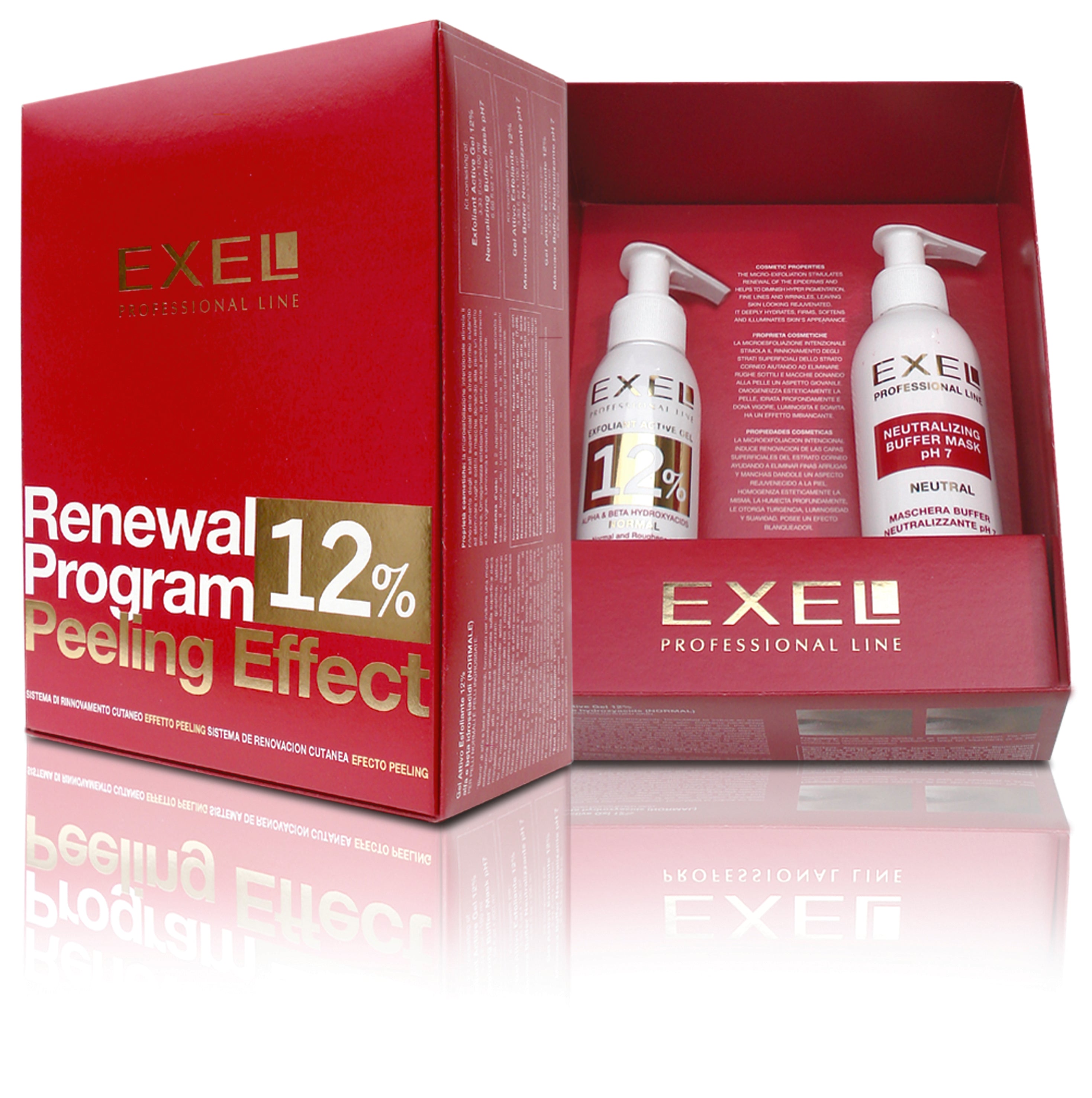 SISTEMA DE RENOVACION CUTÁNEA EFECTO PEELING 12% EXEL
