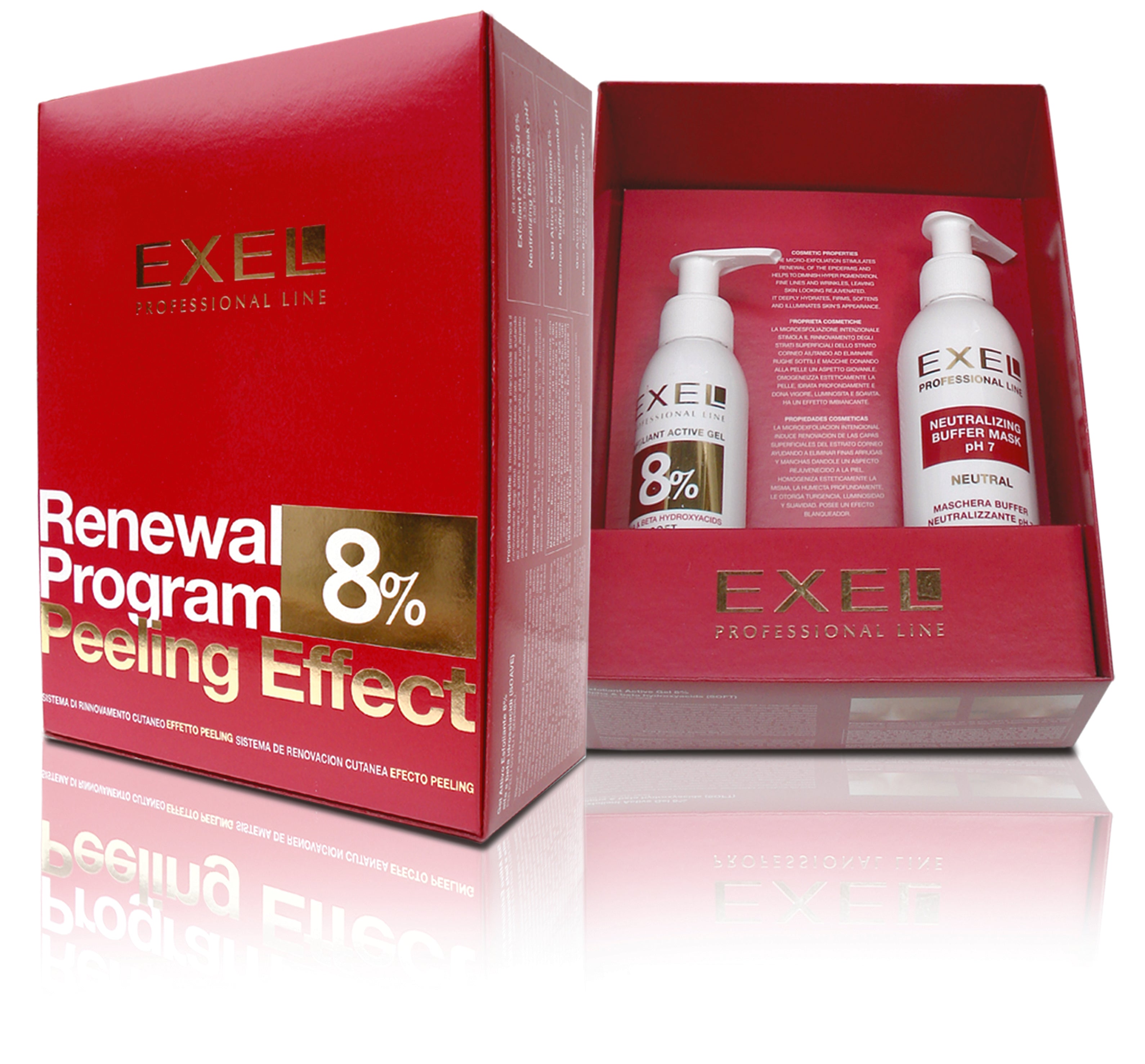 SISTEMA DE RENOVACION CUTÁNEA EFECTO PEELING 8% EXEL