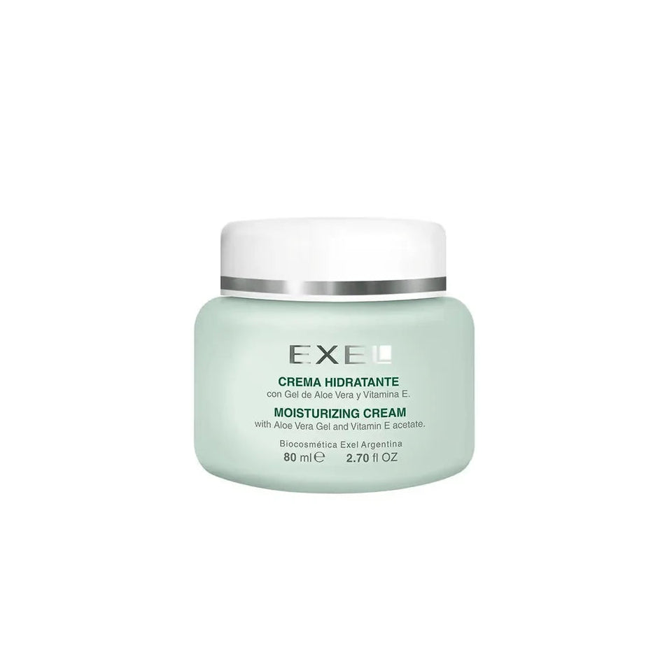 CREMA HIDRATANTE CON GEL DE ALOE VERA Y VITAMINA E 80 GRS EXEL