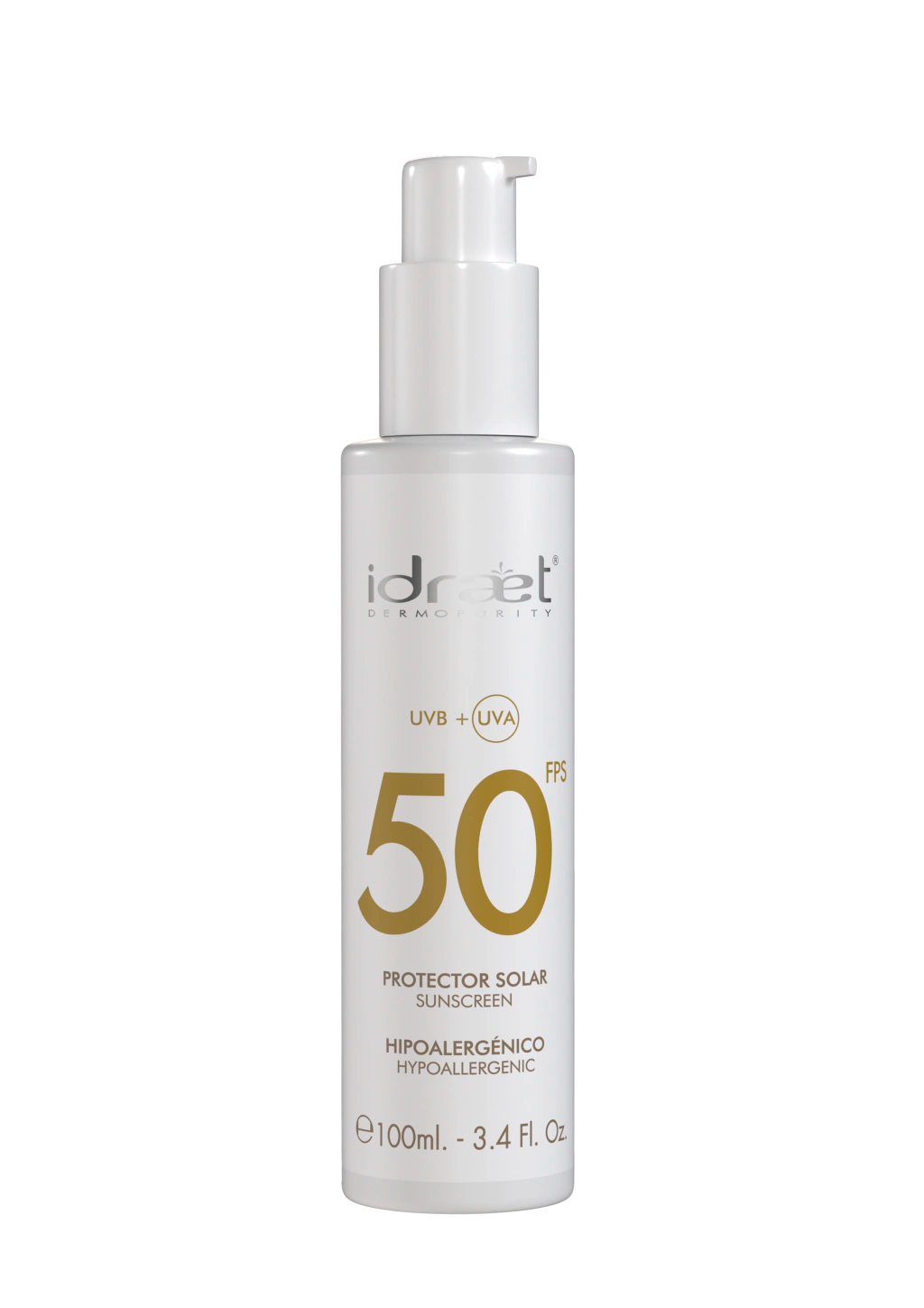 SPF 50 CREMA NATURAL SIN COLOR 100 ML IDRAET